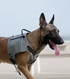 Шлейка для собак Truelove TLB2251 світловідбивна, з водонепроникної тканини Cordura, регульована Сірий, S - мініатюра 6