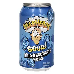 Кислий газований напій Warheads Sour Blue Raspberry Soda 355 мл