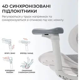 Офісне крісло Sihoo DORO C300L Mesh White (DORO-C300L-A3-102) - мініатюра 11