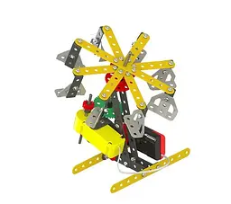 Конструктор Zephyr Mechanix Funfair металевий з електромотором 205 елементів 7 моделей - мініатюра 2