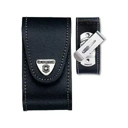 Чохол на пояс Victorinox 84-91мм шкір.чорн на липучці з повор. кліпом 5-8 шарів