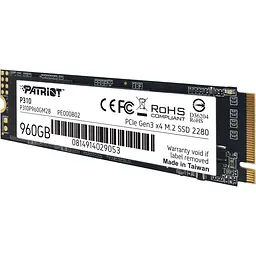 SSD накопичувач Patriot P310 960 GB [P310P960GM28] [151755] - мініатюра 4