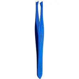 Пінцет для брів Nghia Export T.01BL скошений синій