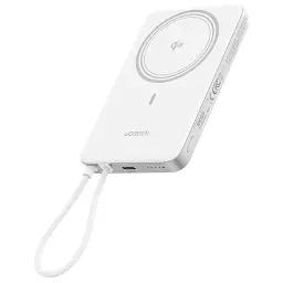 Батарея універсальна Ugreen 10000mAh 30W 1xUSB-C + 15W Magnetic Wireless + cable USB-C white (75983B) - мініатюра 5