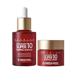 Нічний набір для обличчя з колагеном Collagen Super 10 Sleeping Care Medi-Peel - мініатюра 2