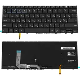 Клавіатура для ноутбука ASUS (B7402 series) rus, black, без фрейму, підсвічування клавіш