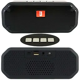 Портативна акумуляторна Bluetooth колонка бездротова 16см переносна акустика бумбокс USB MP3 FM UKC CHARGE 6+ чорний - мініатюра 4