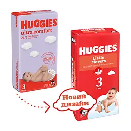 Підгузки Huggies Little Movers 3 (4-9 кг) M-pack, 168 шт (5029053577852) - мініатюра 4
