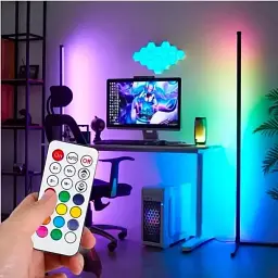 Підлогова кутова RGB-лампа торшер з пультом керування 1.2 м Кутовий підлоговий нічник світильник - мініатюра 2