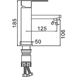 Змішувач для умивальника Frap F10802-6 - мініатюра 5
