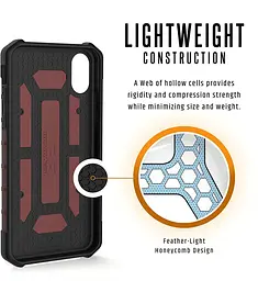 Чохол оригінальний протиударний UAG Pathfinder для iPhone XS / iPhone X Carmine (111227119696) - мініатюра 8