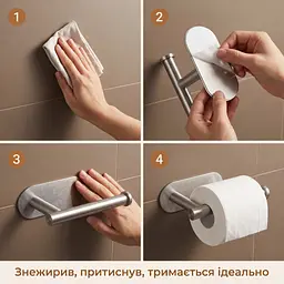 Тримач для туалетного паперу, нержавіюча сталь, сріблястий - мініатюра 4