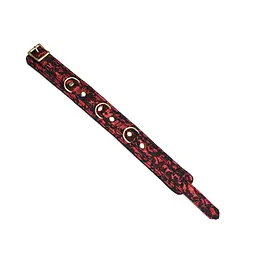 Нашийник з повідцем Liebe Seele Victorian Garden Lace and Vegan Collar With Leash чорний з червоним - мініатюра 5