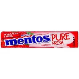 Жувальна гумка Mentos Pure Fresh Полуниця 15.75 г (8935001729037)