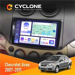 Штатна магнітола Chevrolet Aveo 2007-2011 Cyclone C9-011 4x64, DSP Cyclone (НФ-00006948)