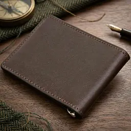 Чоловічий шкіряний затискач для грошей Grande Pelle 11478 коричневий - мініатюра 3