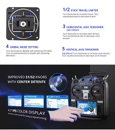Пульт дистанційного керування RadioMaster TX16S MKII ELRS M2 16-канальний передавач для БПЛА систем FPV Black (18772) - мініатюра 5
