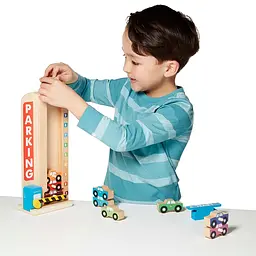 Дерев'яний ігровий набір Melissa&Doug Парковка та машинки (MD15182) - мініатюра 4