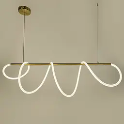Латунна видовжена люстра з гнучкою LED стрічкою 170 см | Арт. Y 410-1500 AB | Line F - мініатюра 2