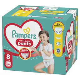 Підгузки Pampers Active Baby Pants Розмір 8 (17+ кг) 64 шт (8006530304627) - мініатюра 2