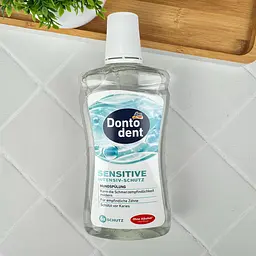 Ополіскувач для ротової порожнини Dontodent Sensitive від чутливості (фтор 450) 500 мл - мініатюра 2