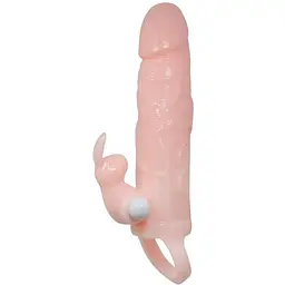 Насадка на пеніс Baile Brave Men Vibro Penis Sleeve 17 см тілесний