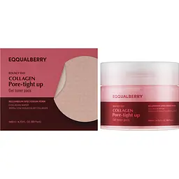 Пади для обличчя Eqqualberry Collagen Pore-Tight Up Gel Toner Pads тонізуючі пади для звуження пор 140 мл 60 шт. (EQB019) - мініатюра 2