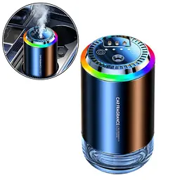 Аромадифузор для авто з розпиленням RGB Червоне, Синє, Зелене небо (з ароматизатором 50 мл Океан)