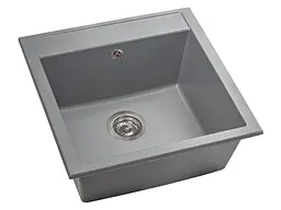 Кухонна мийка Miraggio BODRUM 510 grey (0000002) Граніт, Врізна, Сірий - мініатюра 3