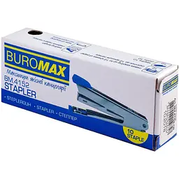 Степлер Buromax металевий №10, 12 аркушів синій (BM.4152-02) - мініатюра 5