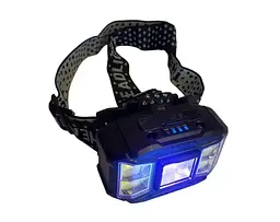 Акумуляторний налобний ліхтар Headlight HC-618S 5 режимів роботи сенсорне управління Пластик IPX6 Чорний - мініатюра 3