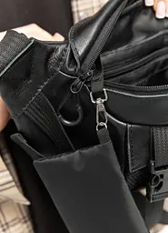 Велика жіноча поясна сумка бананка Sambag DynamicDart чорна 38 × 21 × 7 см (80411101) - мініатюра 7