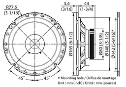 Коаксіальна автоакустика Kenwood KFC-S1756 [55253] - мініатюра 3
