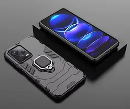 Чохол бампер Primolux Ring Armor для Xiaomi Redmi Note 12 5G Black - мініатюра 3