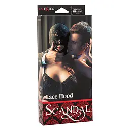 BDSM маска Scandal Corset Lace Hood чорний - мініатюра 3