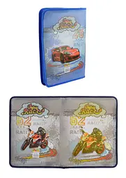 Папка на блискавці Kidis, А4, пластикова із глітером, Crazy Race (В асортименті) - мініатюра 2