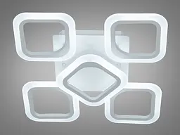 Люстра стельова LED Diasha AS8060/4+1WH, 60W, біла, для коридору, вітальні, спальні, кухні, офісу - мініатюра 3