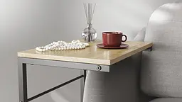 Столик Террі Ferrum-decor 650x440x330 Чорний метал ДСП Дуб Сонома 16 мм (FRD-104651) - мініатюра 6