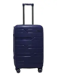 Валіза середня M поліпропілен Milano bag 0306 65×42×28см 56л Темно-синій