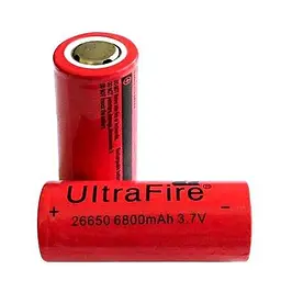 Акумулятор Ultra Fire 26650 6800mAh 3.7В (Червоний) - мініатюра 2
