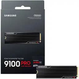 Накопичувач SSD Samsung m.2 NVMe 8TB 9100 Pro Heatsink PCIe 5.0 x4 V-NAND TLC (MZ-VAP8T0CW) - мініатюра 3