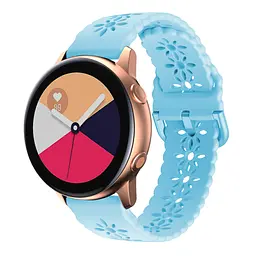 Ремінець Flower для Xiaomi Amazfit Bip Bip Lite Bip U Bip 1S Bip 3 - блакитний ширина кріплення 20мм силікон Watchbands (W32-2WB13160120) - мініатюра 2