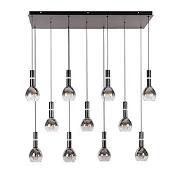 Стильна підвісна каскадна люстра Levistella 999101F-11 (900) G9 чорна димчаста LED 11 плафонів - мініатюра 2