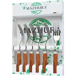 Набір закусочних виделок Mazhura Beech walnut 6 шт. (mz506096)