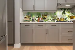 Кухонний фартух Жасмин для кухні наклейка ПВХ чай чашки Квіти Напої Зелений 60х300 см Happy Pocket Z180446 - мініатюра 4