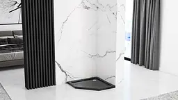 Душовий піддон Rea Diamond black 90x90 REA-K8543, Чорний - мініатюра 6