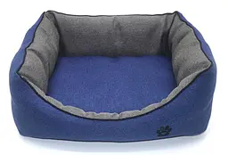 Лежак для собак та котів Zoo-hunt Loft синій №1 300х400х180 мм