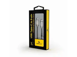 Кабель Cablexpert USB Type-C to Lightning 1m Black (CC-USB2PD18-CM8PM-1M) - мініатюра 2
