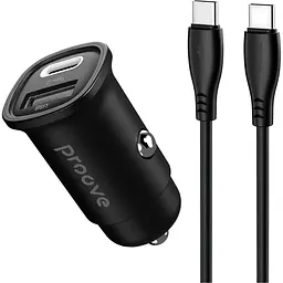 Автомобільний зарядний пристрій Proove Flash 30W + Cable USB-C to USB-C Black (CCFC30111201) [169664]