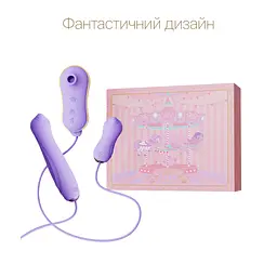 Набір 3в1 Zalo - UNICORN Set Violet, віброяйце, пульсатор, вакуумний стимулятор - мініатюра 3